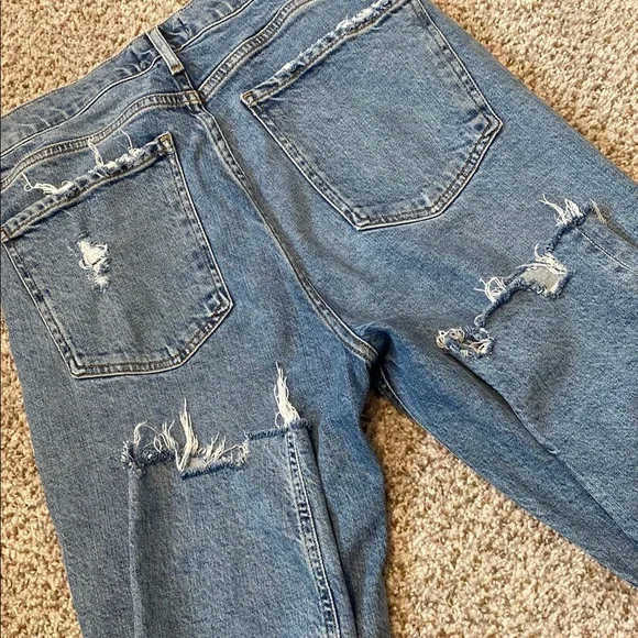 Agolde Nico HighWaist ButtonFly Distressed Jeans A093D-3002 Organic Cotton. 28 - Picture 9 of 15